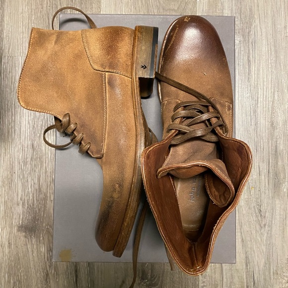 John Varvatos Brown Leather Men's Boots - Picture 2 of 8